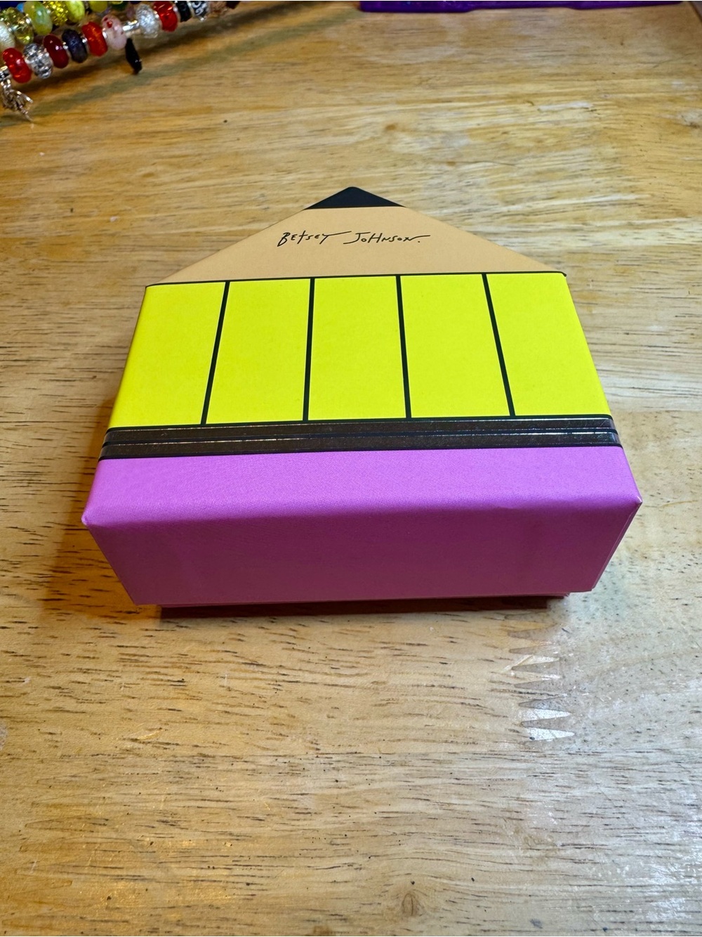 Betsey Johnson Pink and Gold Pencil Cuff Bracelet - Picture 5 of 5